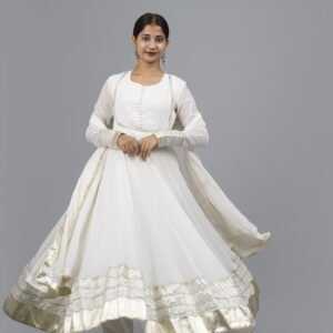Moonlight White Anarkali Set