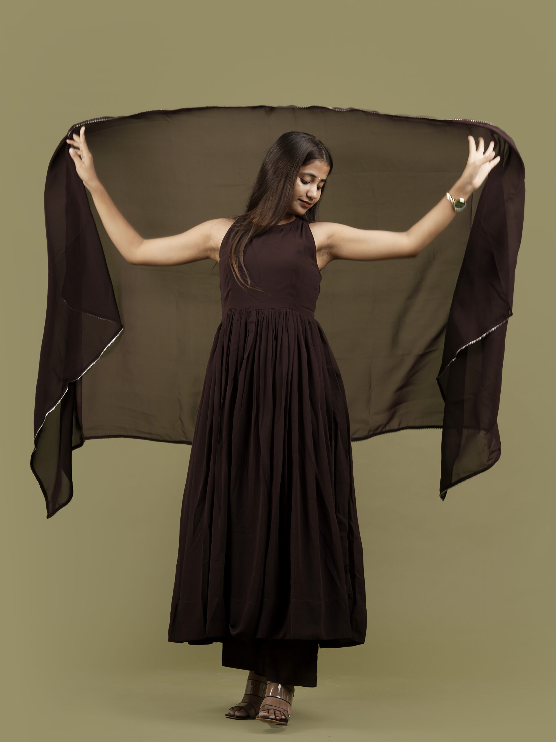 Timeless Coffee Brown Kurta Set - Image 2