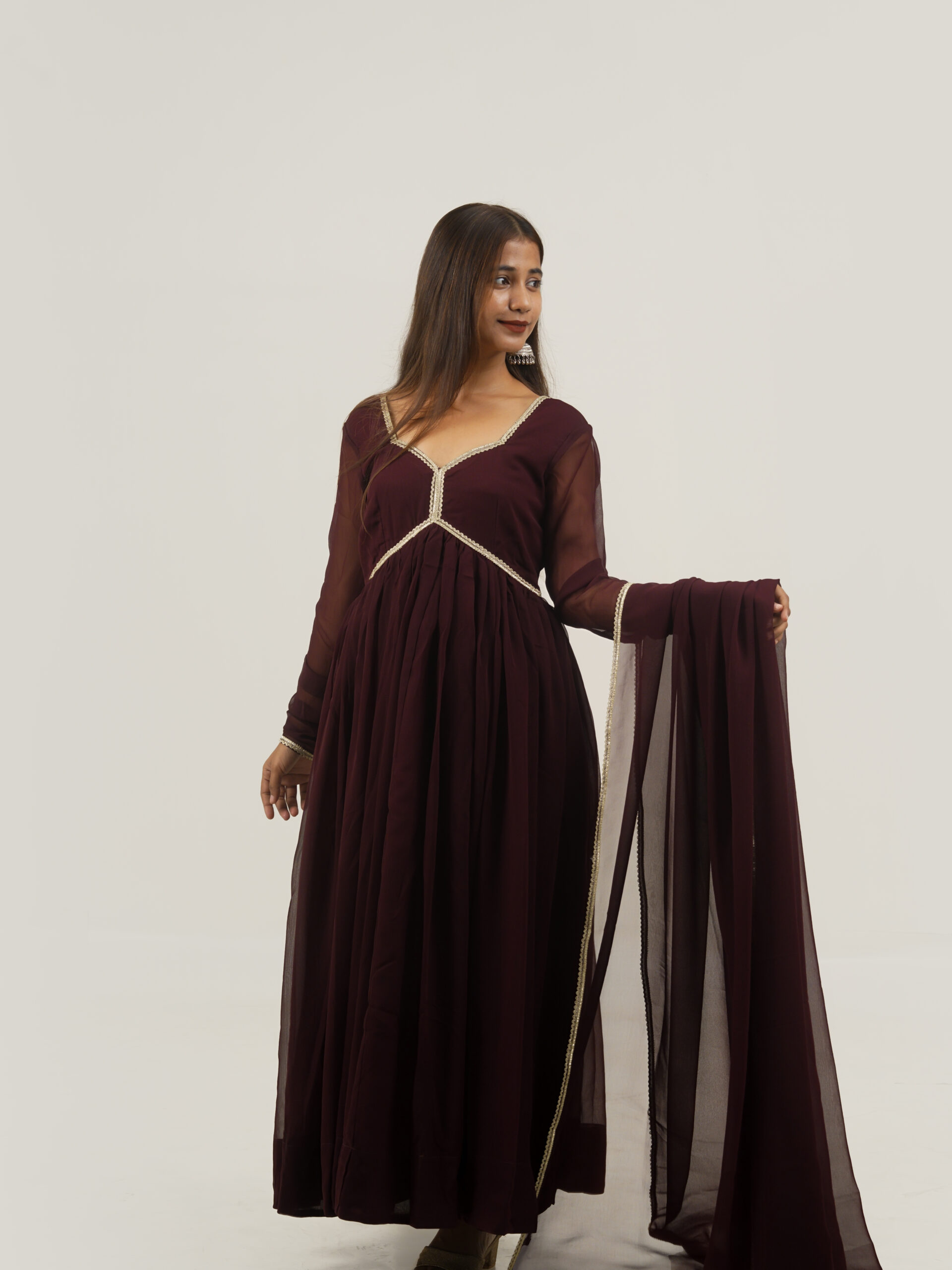 Elegant Maroon Suit Set - Image 2