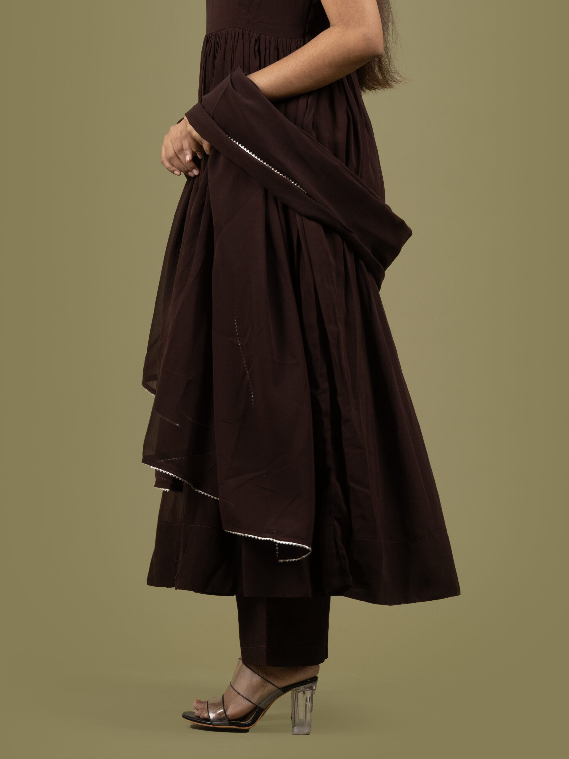 Timeless Coffee Brown Kurta Set - Image 4