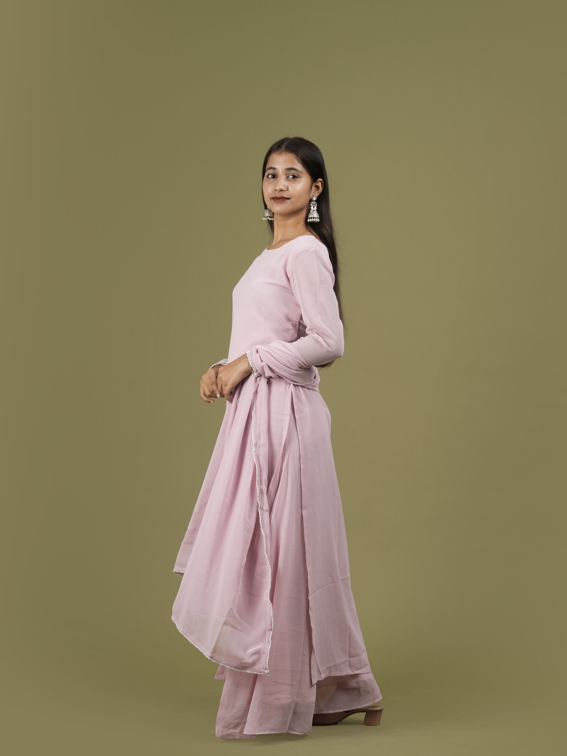 Delicate Soft Pink Kurta Set - Image 3