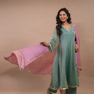 Ethereal Sage Green Suit Set