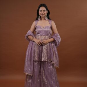 Twilight Lavender Pink Indo Western